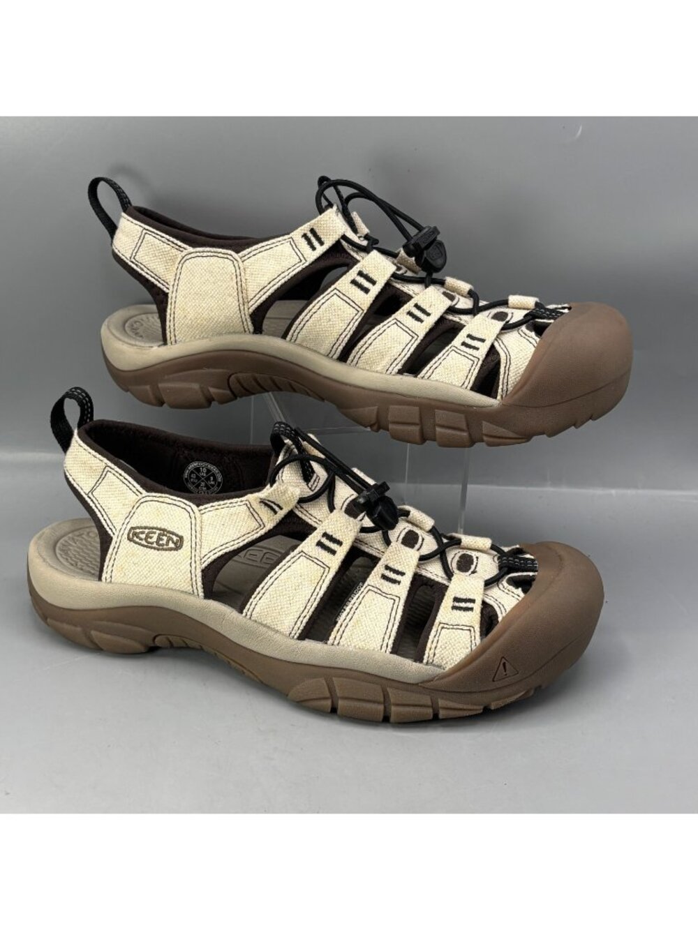 Keen Newport H2 Original Hybrid Sandals Mens 10 Beige Tan Waterproof 1026222